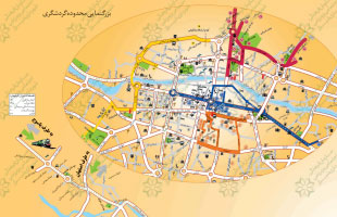 نقشه گردشگری کلان شهر شیراز